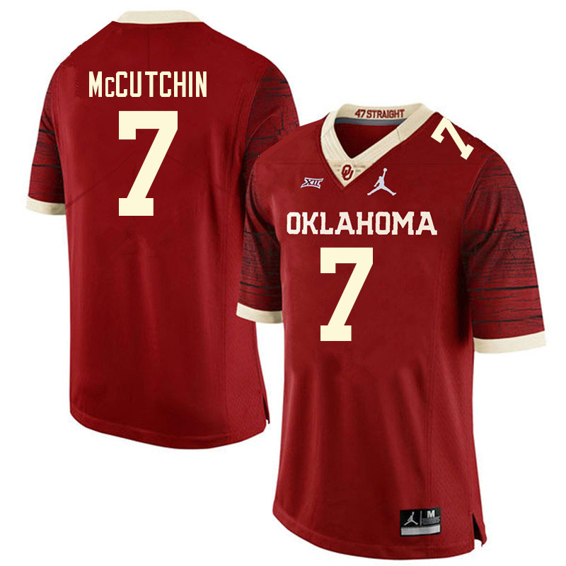 Men #7 Latrell McCutchin Oklahoma Sooners College Football Jerseys Sale-Retro - Click Image to Close